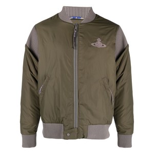 비비안웨스트우드 사이클리스트 패널 봄버 재킷, 그린계열+그레이계열, M(KR 100)