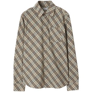 버버리 버버리 체크 코튼 셔츠, 베이지계열, UK 6(KR 44-55)