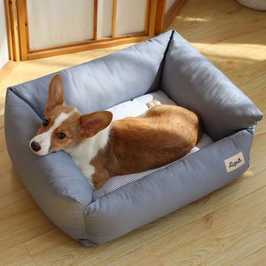 브루스펫 반려동물 강아지 고양이 초대형 쿠션방석, 그레이, S