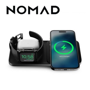 NOMAD 노마드 3in1 맥세이프 충전기 베이스 원 맥스 (아이폰 애플워치 에어팟), 1개, 블랙