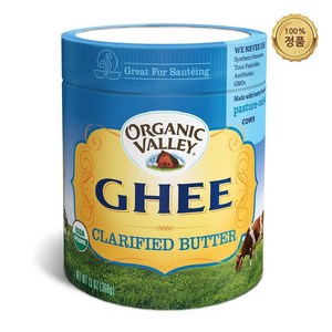 Organic Valley 퓨리티 팜스 오가닉 기(Ghee) 무염 버터 368 g, 368g, 1개