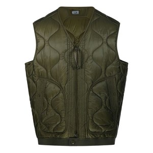 C.P.컴퍼니 집업 퀼팅 베스트, 그린계열, Standard L(KR 105)