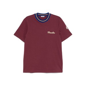 몽클레르 로고 자수 티셔츠, 레드계열, Standard M(KR 96-180)