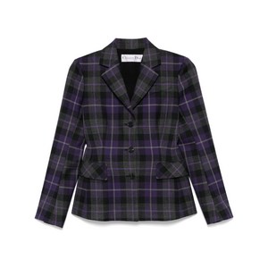 디올 타탄 체크 블레이저