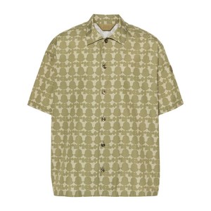 몽클레르 로고 프린트 셔츠