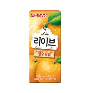 서울우유 리이브 제주감귤 주스, 190ml, 20개