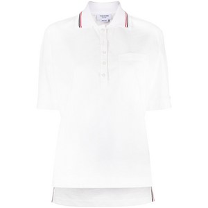 톰 브라운 RWB 스트라이프 시어서커 폴로 탑, 화이트계열, Italy 40(KR 55)