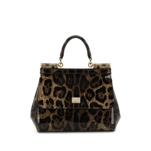 돌체앤가바나 시칠리 미디엄 탑 핸들 토트 백