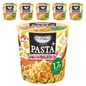 아지노모토 수프델리 3종류 치즈의 까르보나라 용기 포함