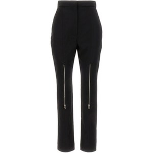 알렉산더맥퀸 플리츠 울 테이퍼드 팬츠, 블랙계열, Italy 40(KR 55)