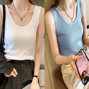 알버트현 여성용 민소매 라운드 나시 2종 세트