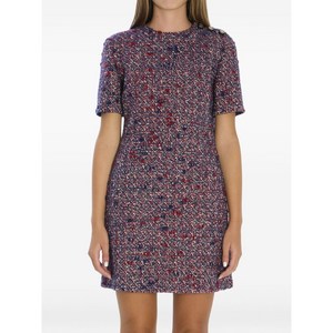 구찌 부클레 버튼숄더 미니 드레스, 레드계열+블루계열, Italy 42(KR 66)