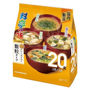 마루코메 대용량 동결건조된 과립 고급 음식점의 어쏘트 아오사 + 대파 + 튀긴 가지 + 채소 맛 20개입, 150g, 1개