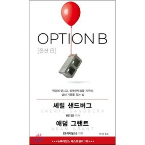 OPTION B 옵션 B : 역경에 맞서고 회복탄력성을 키우며 삶의 기쁨을 찾는 법, 셰릴 샌드버그,애덤 그랜트 공저/안기순 역, 와이즈베리