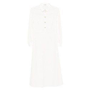 셀린느 버튼 프런트 칼라 미디 드레스, 화이트계열, FR 38(KR 55)
