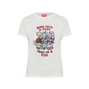 겐조 시퀸 장식 티셔츠, 베이지계열, Standard M