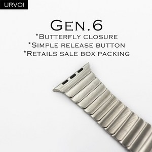 애플워치 호환 밴드 스트랩 urvoi 링크 팔찌 gen.6th 3rd   1st for watch series 6 5 4 3 iwatch 용 스트랩 조절 가능한 스테인레스, 실버 6세대, 42mm 44mm   45mm