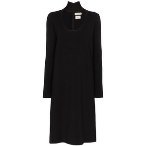 보테가 베네타 하이 넥 미디 드레스