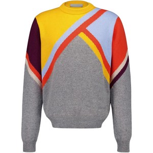 디올 컬러 블록 니트 스웨터, 그레이계열, S(KR 95)