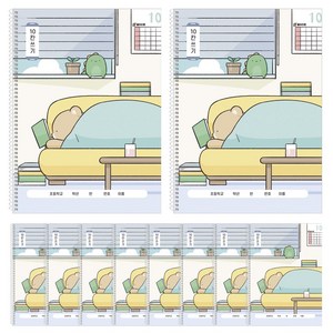 클라리온 1200 10칸 쓰기 초등 스프링노트 10권, D 휴식
