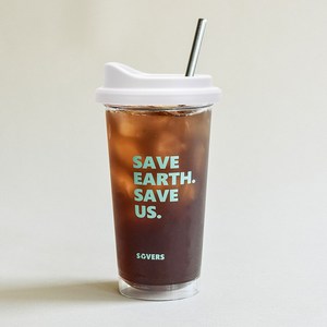 JIGUHARA 내열 텀블러 에스텐 리유저블컵, SAVE EARTH (473ml), 핑크, 1개