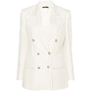 톰포드 스트라이프 트윌 더블 브레스티드 블레이저