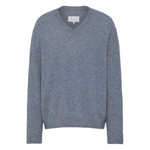 메종 마르지엘라 V넥 스웨터, 블루계열, Standard L(KR 105)