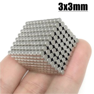 3x3mm (10개) 네오디움 원형자석, 1세트