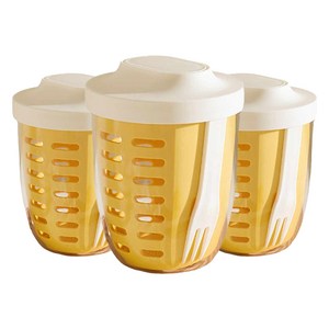 엠토이 휴대용 과일 컵 도시락 포크 포함 650ml