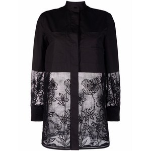 페라가모 롱라인 코르도네토 레이스 셔츠, 블랙계열, Italy 38(KR 44)