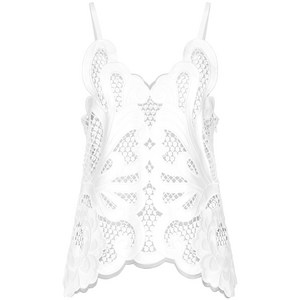 돌체앤가바나 컷아웃 디테일 코튼 탑, 화이트계열, Italy 44(KR 66)