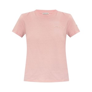 몽클레르 로고 패치 코튼 티셔츠, 핑크계열, Standard S(KR 55)