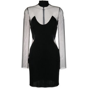 톰포드 일루션 메시 패널 미니 드레스