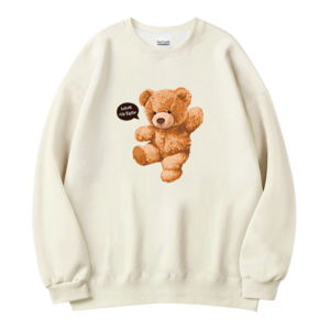 더팀 나이스베어 남여공용 오버핏 특양면 맨투맨