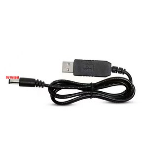 USB 5V to DC 9v용 12v 5.5mmx2.1mm 파워 부스트 라인 스텝 UP 모듈 USB 커넥터 컨버터 전원 어댑터 케이블 라인, 5V ~ 9V, 1개, 01 5V to 9V