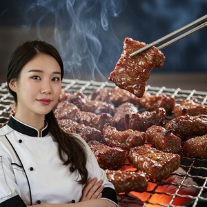 우리한끼 더담은 뼈없는 왕구이 양념돼지갈비, 1kg, 1개