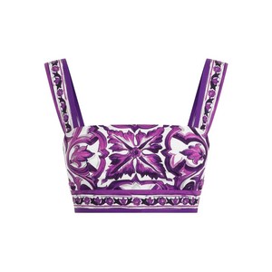 돌체앤가바나 마욜리카 프린트 브라렛 탑