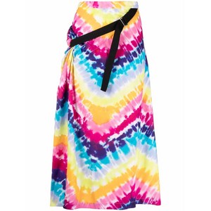 겐조 타이다이 랩 미디 스커트, 핑크계열+블루계열, France 34