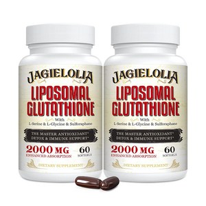 [당일출고] Jagielolia 리포솜 리포조말 글루타치온 2000mg 60정 2병, 2개