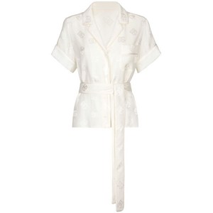 돌체앤가바나 DNA 모노그램 자카드 타이 웨이스트 셔츠, 화이트계열, Italy 40(KR 44)