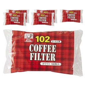 칼리타 커피 필터 화이트 2-4인용 NK102, 100개, 6개