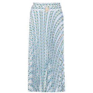 토리 버치 아트 프린트 맥시 스커트, 블루계열+화이트계열, US 2(KR XS/S)