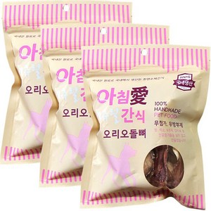 아침애 강아지 수제간식 3개세트 특가전, 3개, 오리 오돌뼈70g