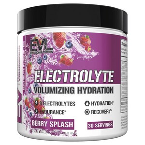 EVLUTIONNUTRITION 전해질 볼류마이징 하이드레이션 베리 스플래쉬 맛, 1개, 114g