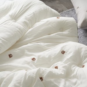 지밀베딩 송화침장 초코 곰돌이자수 모달이불 (겨울용10온스 봄가을용6온스)