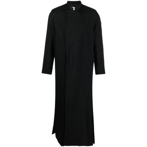 생로랑 스탠드 업 칼라 롱 코트