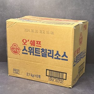 오뚜기 오쉐프 스위트 칠리소스 매콤한 소스, 6개, 2.1kg