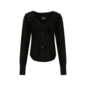 비비안웨스트우드 켄달 러플 버튼 셔츠, 블랙계열, Italy 38(KR 55)