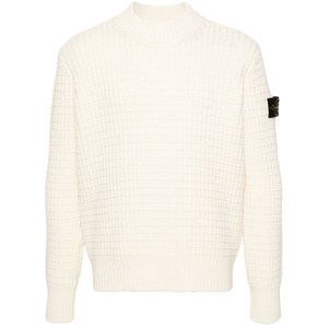 스톤 아일랜드 컴퍼스 배지 3D 니트 스웨터