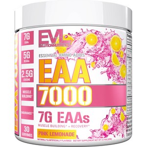 EVLUTIONNUTRITION EAA 7000 필수아미노산 핑크 레모네이드 맛, 309g, 1개